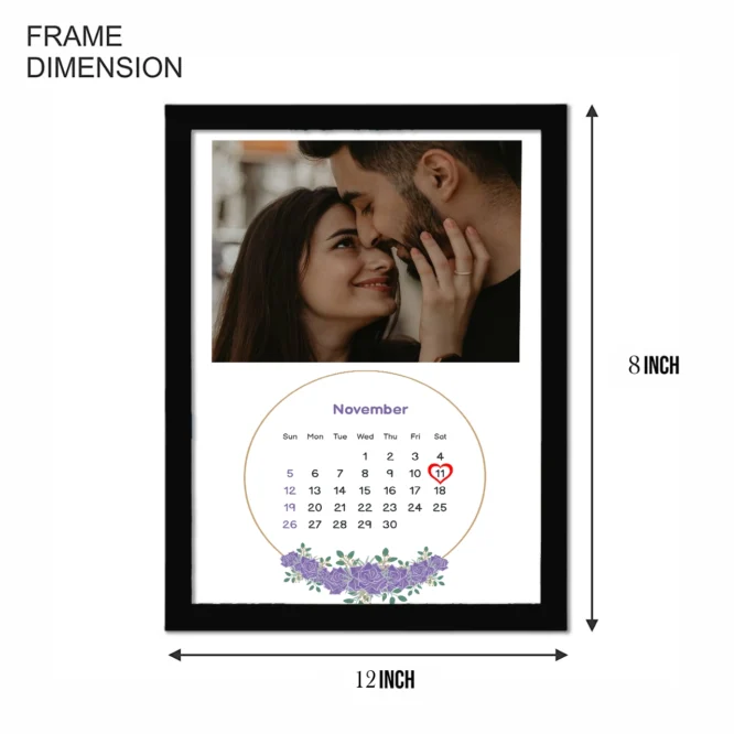 Customized Couple  Date Frame - Image 2